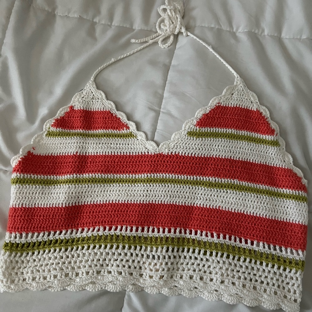 NWT aerie crochet halter top